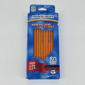 Vintage Paper Mate American Classic #2 HB Woodcase Pencils 24ct Made USA
